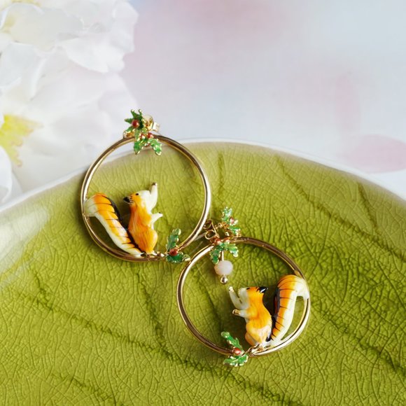 BNW cute  squirrel earrings Bill skinner - Picture 3 of 8